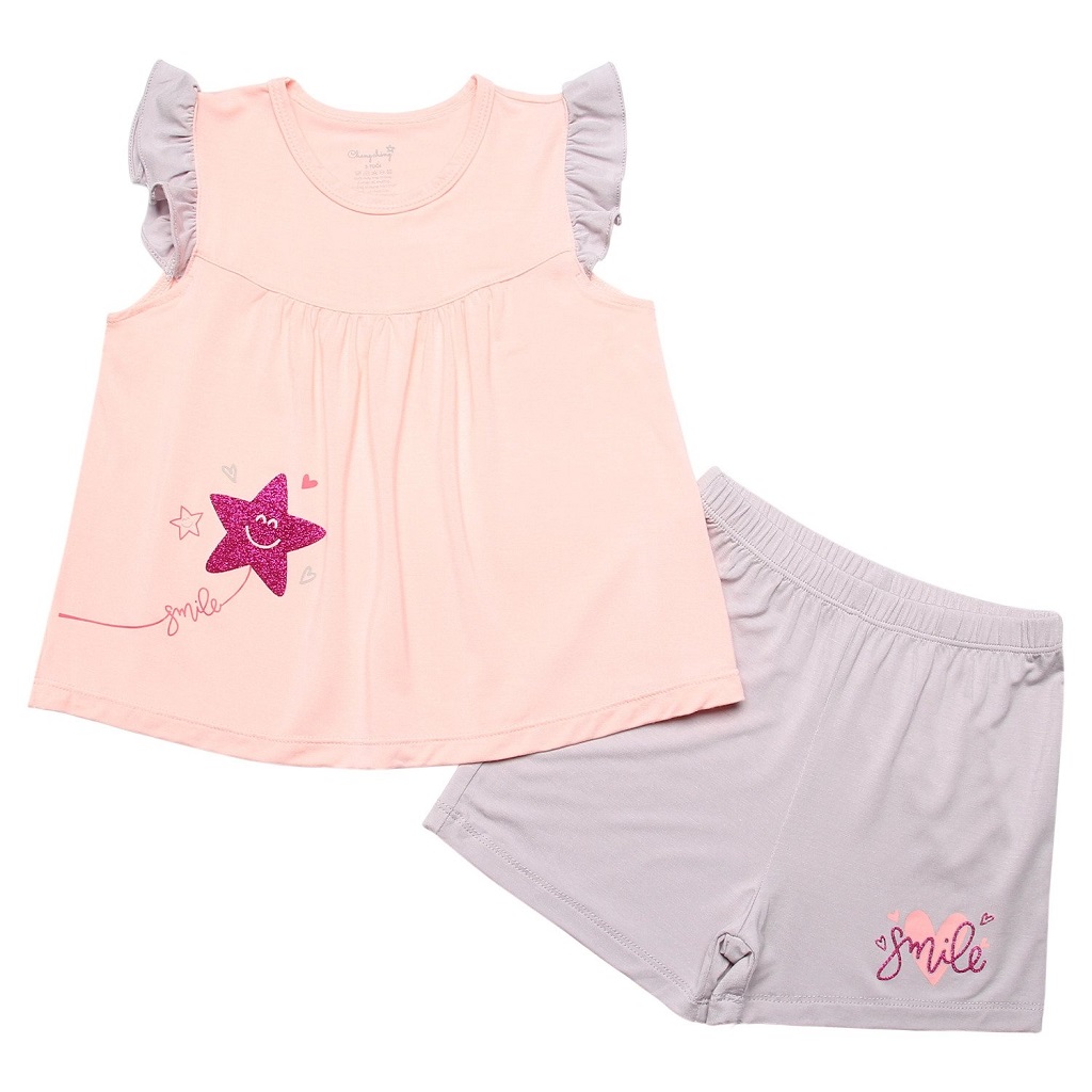 Bộ quần áo sát nách Chong Chóng sợi tre bèo vai