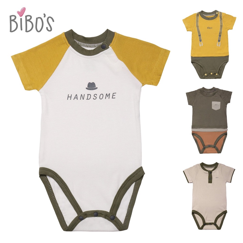 Romper cổ sen Bibis đùi bồng phối trắng hồng