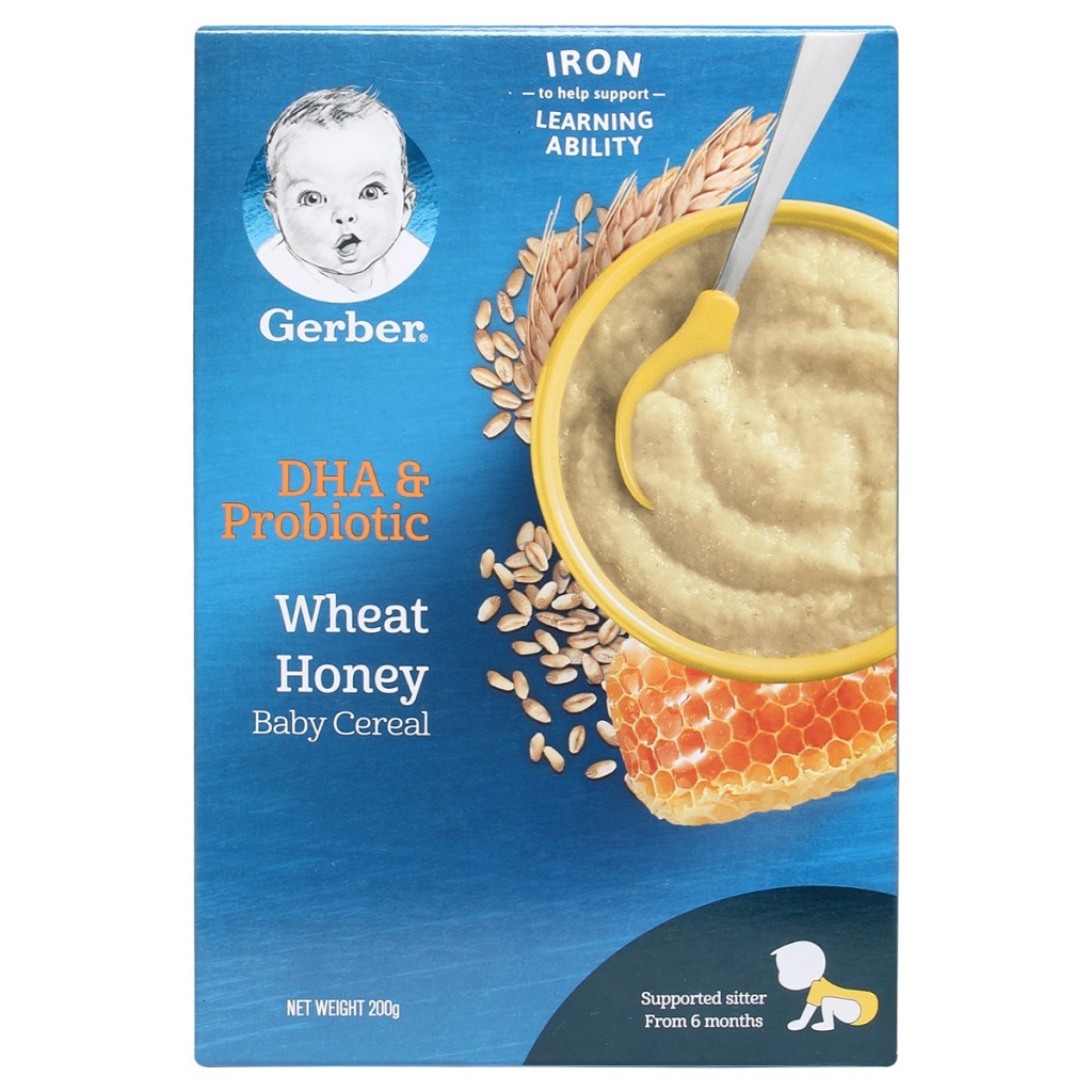 Bột ăn dặm Gerber lúa mì mật ong