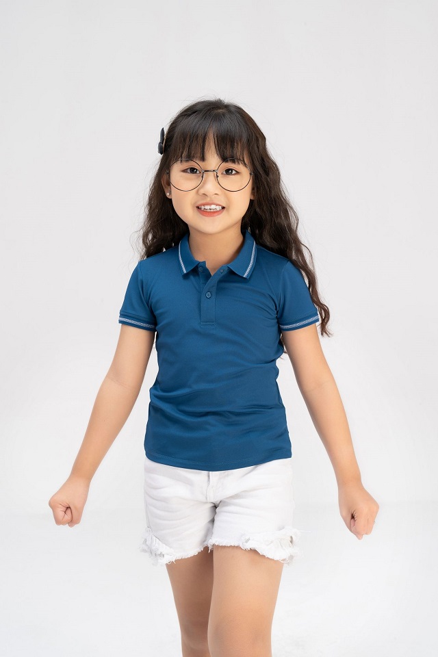 Áo polo trẻ em cafe bo trơn